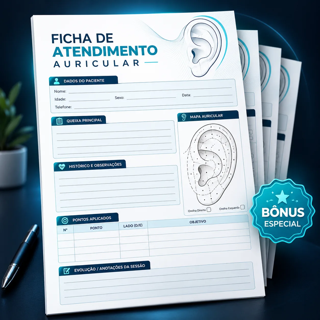 Bônus especial — Ficha de Atendimento Auricular