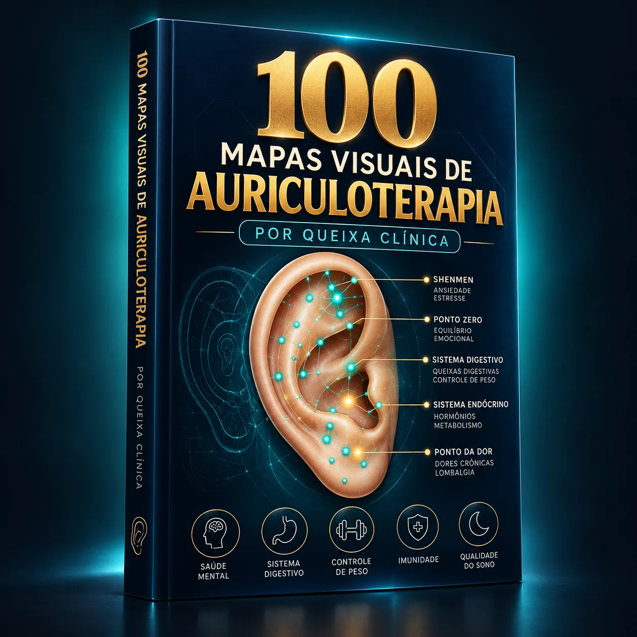 100 Mapas Visuais de Auriculoterapia — plano básico